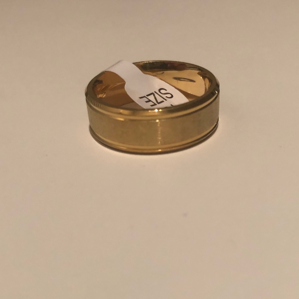 Men/Women Stainless Steel Titanium Ring Gold